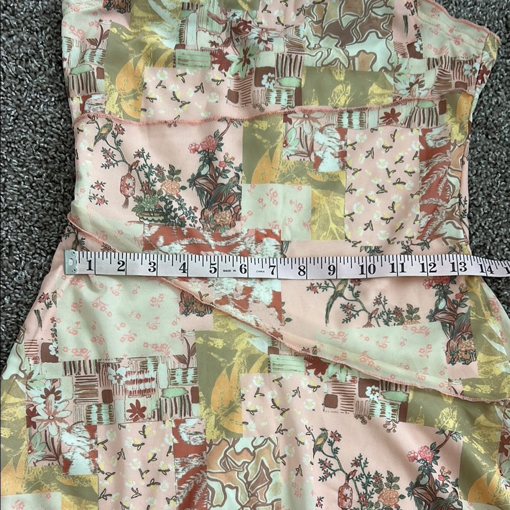 NWT Cottage Floral Patchwork Spaghetti Strap Dress - Picture 8 of 12